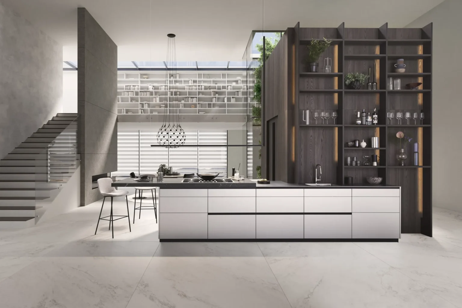 LEICHT-Küche mit architektonischer Raumplanung von Kitchen Concept in Bonn