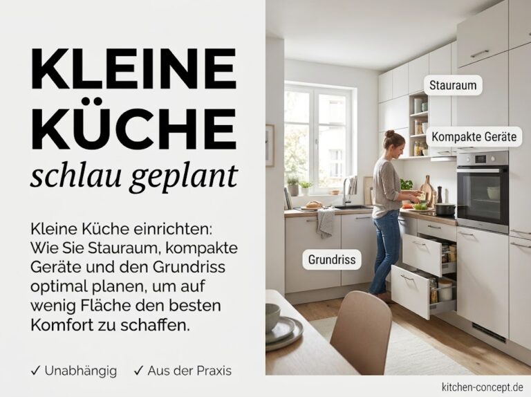 Kleine Küche einrichten: Stauraum, Geräte und Grundriss richtig planen