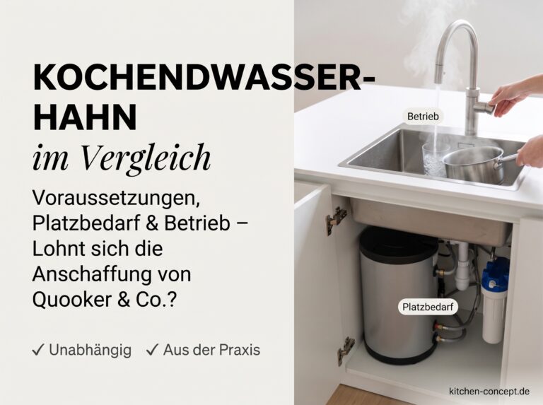 Kochendwasserhahn: Voraussetzungen, Platzbedarf und Betrieb