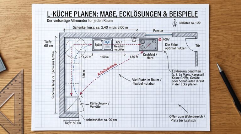 L-Küche planen: Maße, Ecklösungen und Beispiele